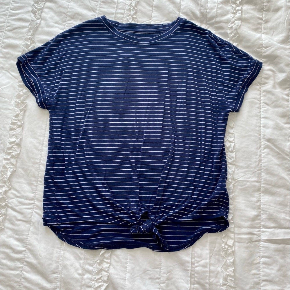 NEVER WORN Rumi + Ryder Blue Striped Shirt
